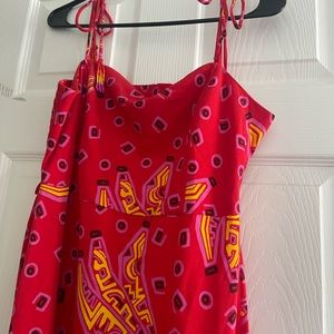 House of Harlow 1960 large Red Tiki Banana slip Dress
